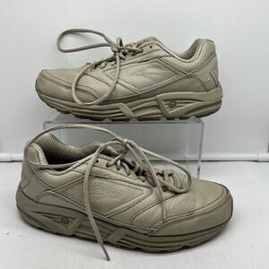 Brooks Shoes Womens 9 Addiction Walker Walking Sneaker Tan Beige Lace